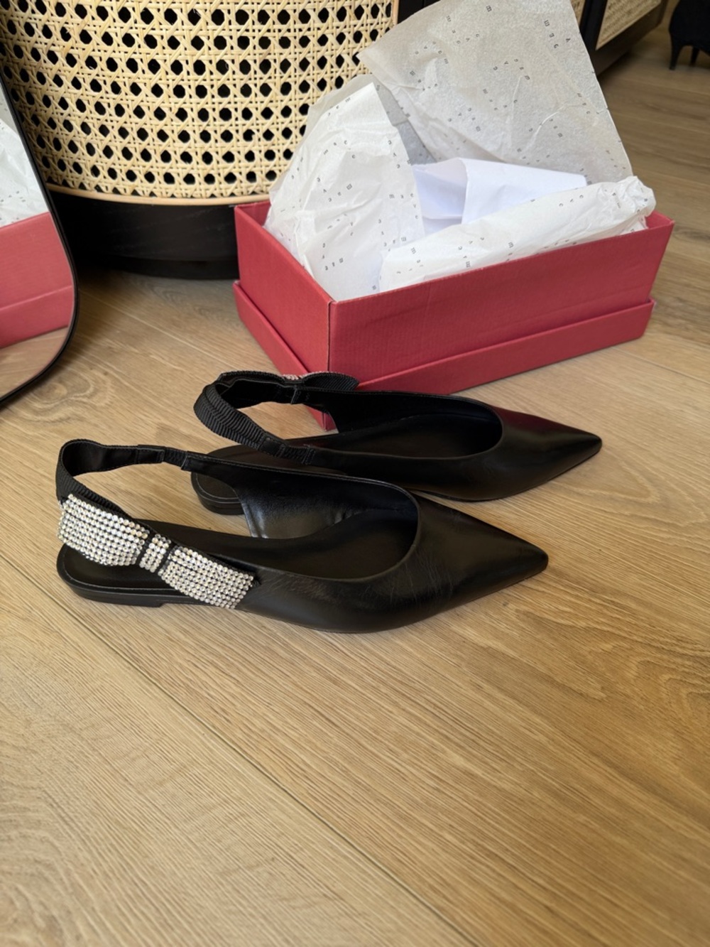MAEVE BOW SLINGBACK RHINSTONE